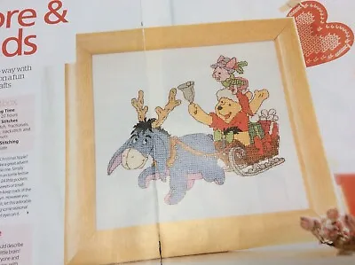 Disney Eeyore Piglet & Pooh Christmas Sleigh Cross Stitch Chart Only / 1211 • £0.99