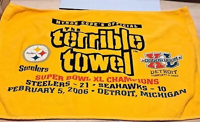 Pittsburgh Steelers Super Bowl XL Detroit 02/05/06 Terrible Towel Myron Cope NFL • $6.71