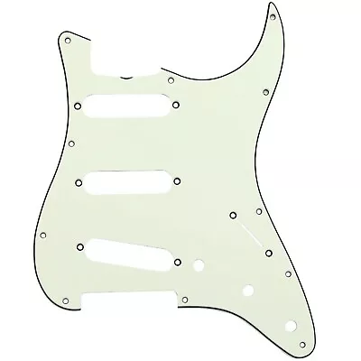 3-ply S/S/S Pickguard For ’60-’62 Fender Stratocaster/Strat® 11-Holes MINT CREAM • $14.99