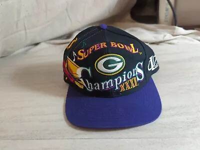 Vintage Super Bowl XXXI 1997 Green Bay Packers Champions Hat Cap Snapback • $17.95