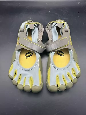 RARE! Men's Vibram FiveFingers Sprint Size 44 Blue And Lime Green • $49.99