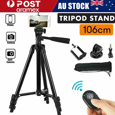 $15.45 • Buy Professional Camera Tripod Stand Mount Remote + Phone Holder For IPhone Samsung