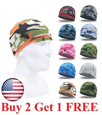  Sweat Wicking Cooling Flag Dome Skull Cap Helmet Liner Sport Beanie Durag Hat • $4.95