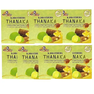 Soap Lemon Honey Thanaka K Brothers Spot Dark 60g Whitening Skin Thai Bath X7 • $39.90