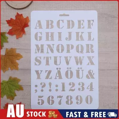 Lettering Stencil Letter Alphabet Stencils Painting Paper Craft Number Word AU • $7.03