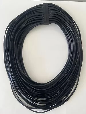 MONIES Multi-Strand Black Leather Necklace • $595