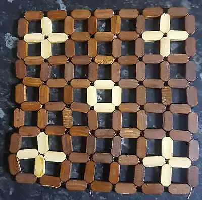 £3.99 • Buy Square Wood Trivet SMOOTH Kitchen Worktop Surface Protector Kettle Stand Hot Pan