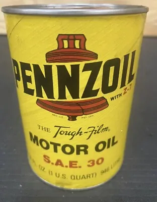 Vintage 1 Quart Pennzoil  Motor Oil Can Empty • $800