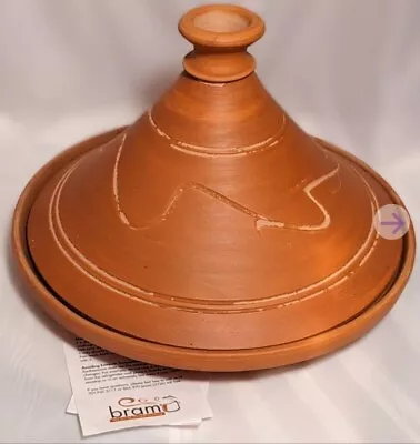 Bram 1Qt Unglazed Tagine Cook Pot/Egyptian Earth Tajine -Terracotta Swirls 12.5” • $49.95