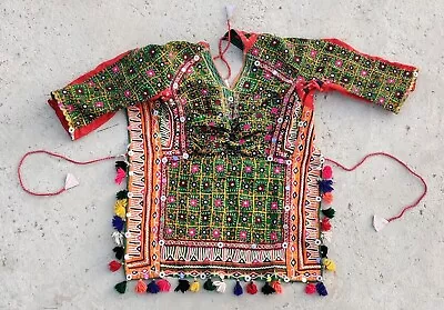 Banjara Boho Ethnic Rabari Tribal Kuchi Belly Dance Mirror Indian Choli Top Ats • $14.50