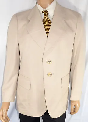 Vintage 1970’s 44R Fantastic International Safari Suit Jacket - 44 Beige Blazer • $79