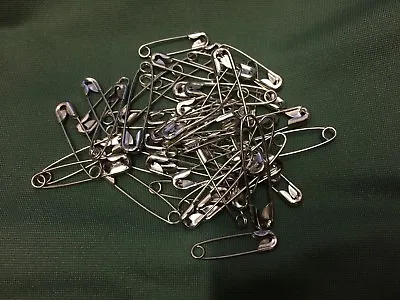  Silver Chrome Safety Pins 50 Per Packet  • £1.99