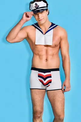 Men's Naughty Nautical Halloween Fancy Dress Outfit Stag Do Scorching Hot S/M • £19.99