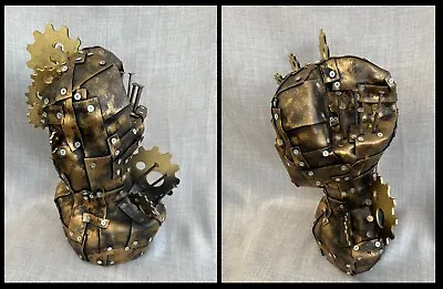 Steampunk 16  Hat Display Jewellery Mannequin Head Apocalypse Metal Effect (i) • £29.99