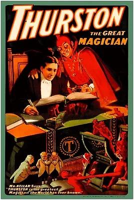 Vintage Magician Poster – Thurston #5 – Magic Themed Wall Art Print • $10.99