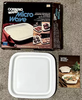 Vintage Corning Ware Microwave Browning Grill 12  X 11.5  MW-2 Plate Dish Tray • $23.68