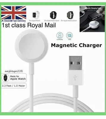 Magnetic USB Cable Charger Charging Dock For Apple Watch 6/5/4/3/2 • £4.99