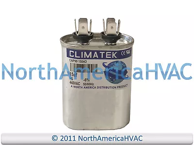 Climatek Motor Run Capacitor 15 UF MFD 440 Volt Oval Fits Rheem 43-25136-08 • $6.95