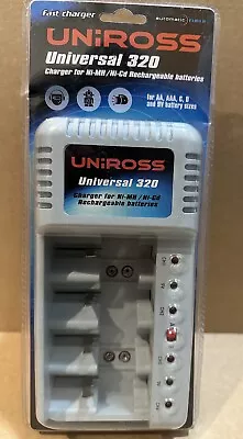 Uniross Unversal 320 Charger For Ni-MH Ni-Cd Rechargeable Batteries AA/AAA/C/D/9 • £12.99