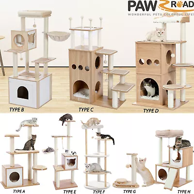 PAWZ Road Cat Tree Scratching Post Scratcher Wooden Condo Tower House Furniture • $39.99