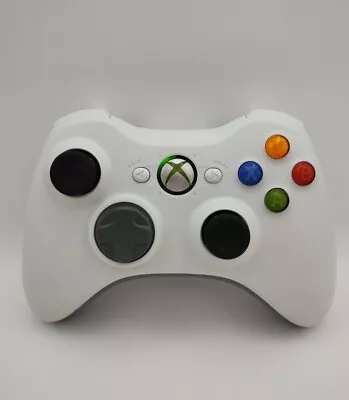 Official Microsoft Xbox 360 Wireless White Controller Pad -  (AB) • £4.99