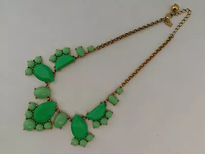 Kate Spade Green  Day Tripper  Gold Tone Pendant Necklace - Beautiful Condition • $23