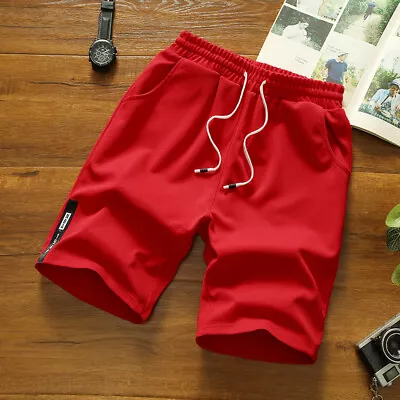 Pantalones Cortos Deportivos Casual Para Hombre Correr Gimnasio Ropa De Poliéste • $18.25