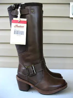 Indian Motorcycle Women’s Leather Boots Size 5 Brown NEW • $69.90