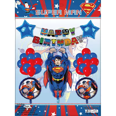 Superheroes Superman Party Balloon Supplies Decoration Boys Birthday • $3.80