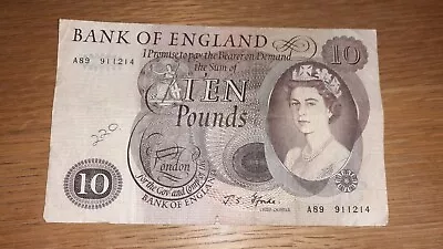 Bank Of England Ten Pound Note A89 • £12