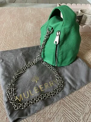 Mulberry Georgia May Jagger Biker Pouch Bag - Emerald Green • £220