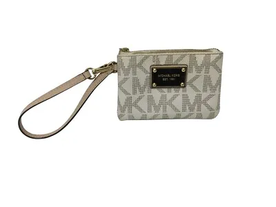 Michael Kors Jet Set Signature Pvc Wristlet Vanilla (epj023825) • $24.99