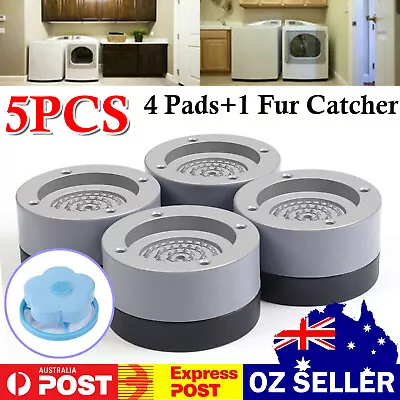 $11.49 • Buy 5PCS Washing Machine Anti Vibration Pads Non-slip Support Mats Fur Catcher 