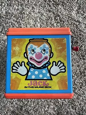 Vintage 1976 Mattel JACK IN THE MUSIC BOX Pop-up Clown Works Great! • $28