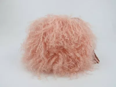 Ugg Mongolian Pom Pom Tropical Peach Crossbody Purse Curly Fur  • $97.99