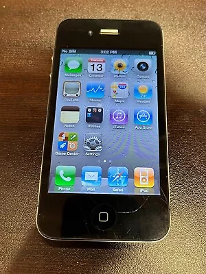 IOS 4 Rare Apple IPhone 4 A1332 AT&T Black 16GB Smartphone Tested • $60