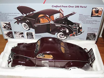 1/18 Precision 100 1937 Ford Lincoln Zephyr Dark Burgundy Old Stock #32890 • $299.99