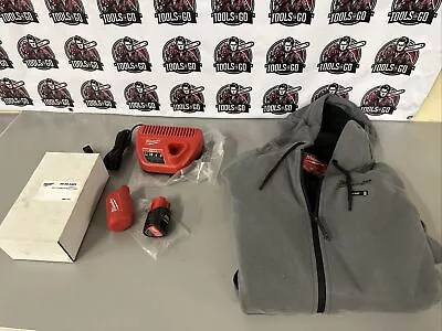 Milwaukee 306G-21L M12 12V Durable Carbon Fiber Heated Gray Hoodie Kit - LARGE • $75