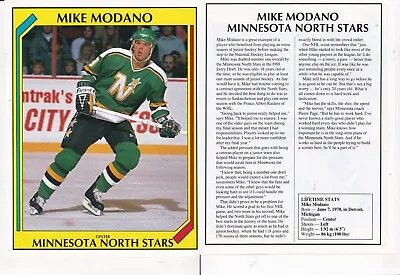 Mike Modano Minnesota North Stars Photo Page 1991 Nhc3 • $2.12