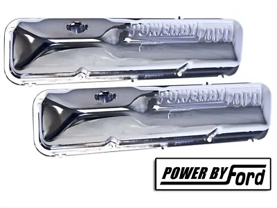 $319.95 • Buy 1961-76 Bbf Power By Ford Fe Chrome Valve Covers 352 360 390 427 428 Set
