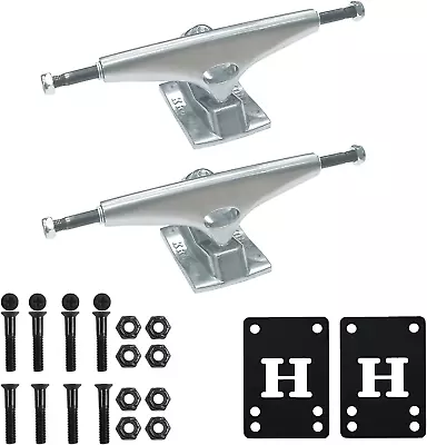 Skateboard Trucks K5 Silver 8.25 Inch + Risers & Hardware Kit • $72.99