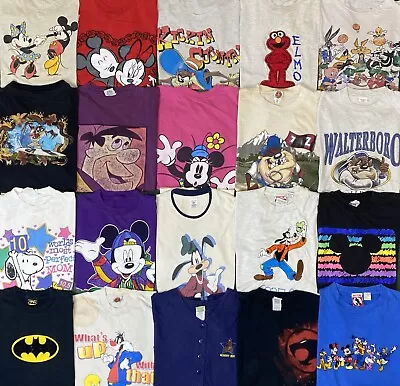 Vintage 90s Disney Looney Tunes Cartoons Shirt Lot Of 20 Mix Sizes TV Shows • $199.99
