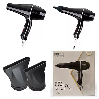 Wahl Professional Powerdry 2000W Hairdryer With 2 Nozzles Black • $81.75