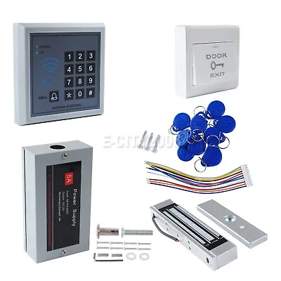 AGPtEK Proximity RFID Card Access Control System Kit Electric Magnetic Door Lock • $61.98