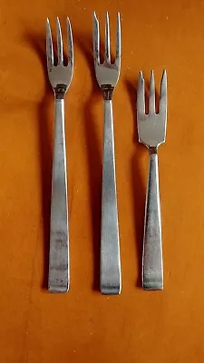 Sola CORA Lot Of 3 Small Forks MCM Stainless Steel Flatware Holland • $9.95