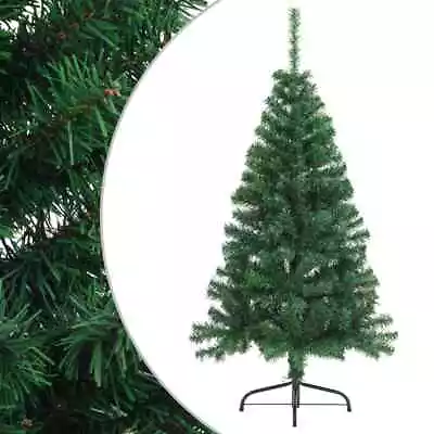 Artificial Half Christmas Tree With Stand Green 120 Cm PVC Material Indoor A • $39.85