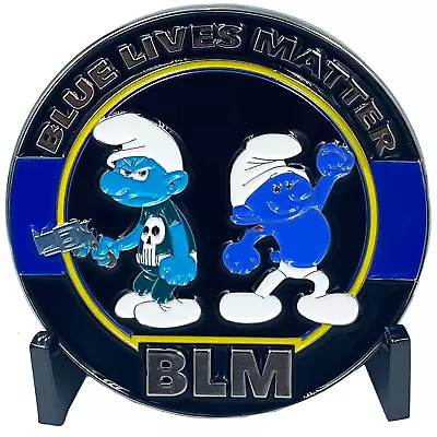 DL4-13 Blue Lives Matter Thin Blue Line Challenge Coin Police LEO 1st Responder • $19.99