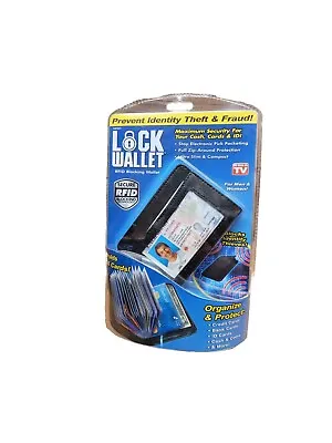 Lock Wallet  Slim As Seen On TV Leather Card Wallet RFID Blocking Technology New • $24.99