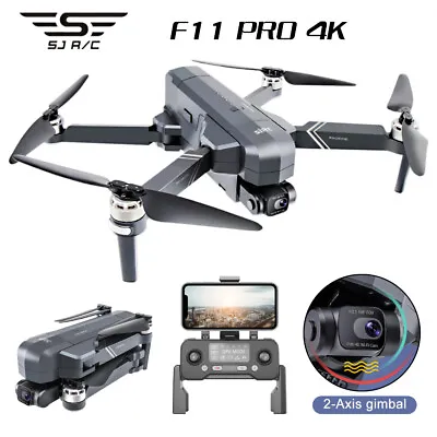 SJRC F11 Pro 4K GPS Drone Wifi FPV HD Camera 2-Axis Gimbal Brushless Quadcopter • $494.24