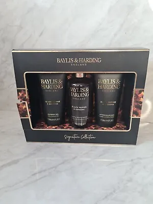 Baylis & Harding Black Pepper Ginseng 3 Piece Gift Set Signature Collection -New • £0.99